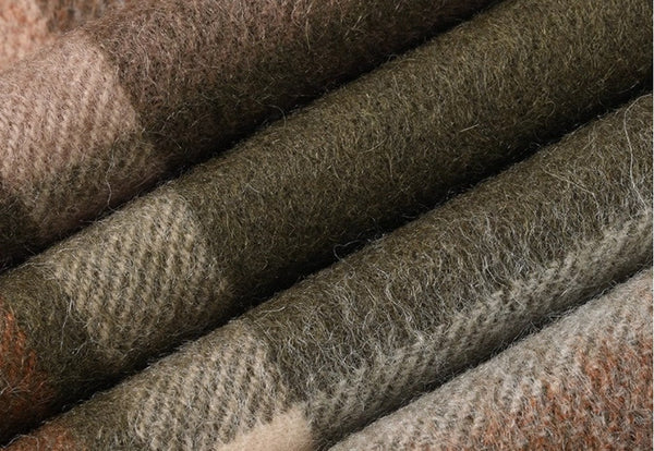 Warm Winter Scarf, Cold Weather Scarf, Soft Cashmere Scarf for Women, Checked Scarf Winter Wool Scarf, Elegant Wool Scarves, Holiday Scarf, Fashion Scarf, Christmas Gifts for Her-LargePaintingArt.com