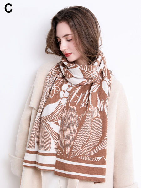 Casual Scarf for Women, Cold Weather Scarves, Soft Wool Scarf for Women, Modern Wool Scarf for Women