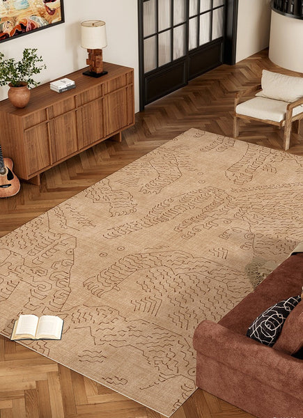 Modern Rugs for Dining Room, Bedroom Modern Rugs, Abstract Geometric Modern Rugs, Contemporary Modern Rugs for Living Room-LargePaintingArt.com