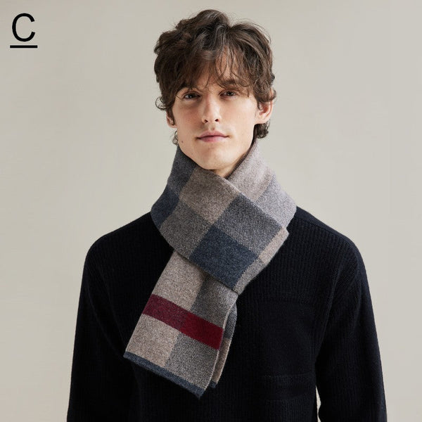 Thick Wool Scarf, Modern Fashion Scarf, Formal Men Scarf Styles, Casual Scarf Men, Men's Winter Scarf, Men's Wool Scarf Winter, Business Wool Scarf for Gentleman-LargePaintingArt.com