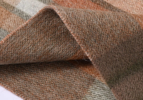 Warm Winter Scarf, Cold Weather Scarf, Soft Cashmere Scarf for Women, Checked Scarf Winter Wool Scarf, Elegant Wool Scarves, Holiday Scarf, Fashion Scarf, Christmas Gifts for Her-LargePaintingArt.com