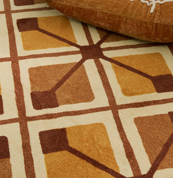 Bedroom Modern Round Rugs, Dining Room Contemporary Round Rugs, Modern Rug Ideas for Living Room, Circular Modern Rugs under Chairs-LargePaintingArt.com