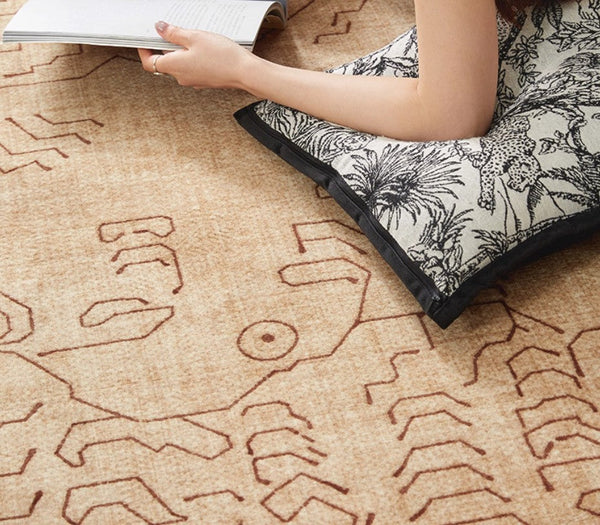 Modern Rugs for Dining Room, Bedroom Modern Rugs, Abstract Geometric Modern Rugs, Contemporary Modern Rugs for Living Room-LargePaintingArt.com