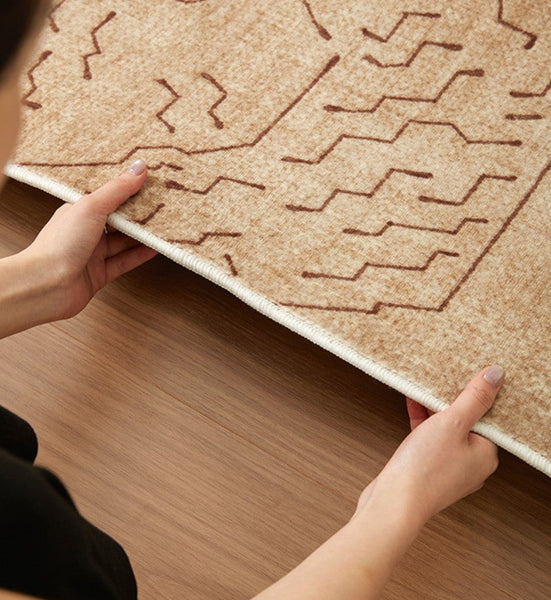 Modern Rugs for Dining Room, Bedroom Modern Rugs, Abstract Geometric Modern Rugs, Contemporary Modern Rugs for Living Room-LargePaintingArt.com