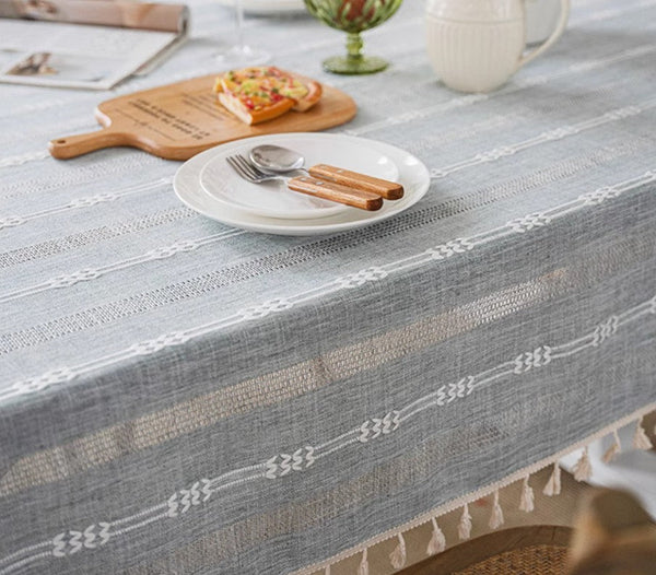 Rustic Table Covers for Kitchen, Linen Square Tablecloth for Sale, Country Farmhouse Tablecloth, Large Rectangle Tablecloth for Dining Room Table-LargePaintingArt.com