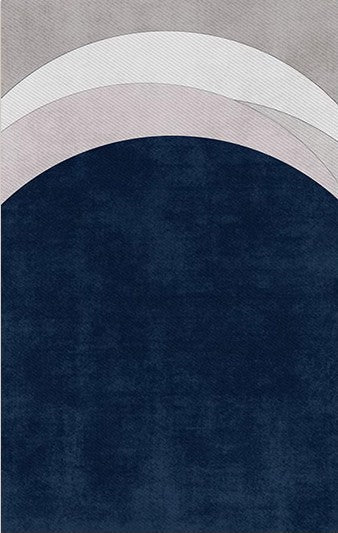 Large Modern Living Room Rugs, Geometric Modern Area Rugs, Abstract Blue Contemporary Modern Rugs in Bedroom, Dining Room Floor Carpets-LargePaintingArt.com