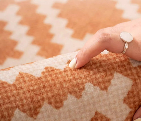 Geometric Modern Rug Ideas for Living Room, Circular Modern Rugs for Bathroom, Modern Rugs for Children's Room, Mid Century Modern Round Rugs for Dining Room-LargePaintingArt.com