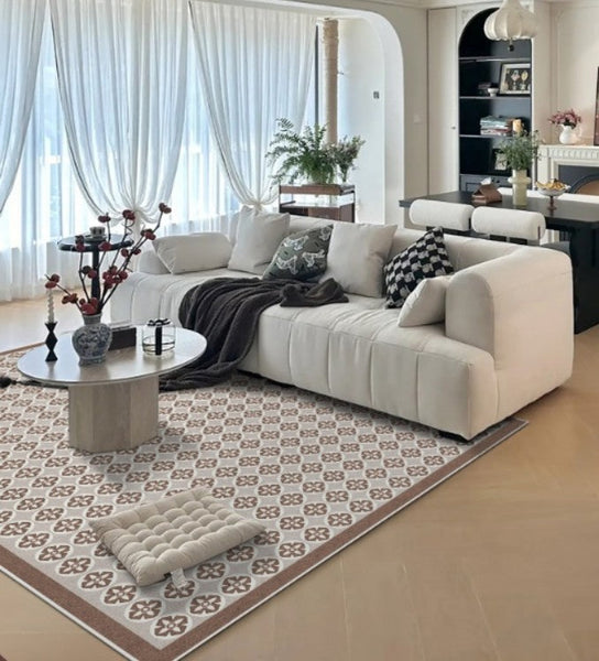 Mid Century Contemporary Modern Rugs for Living Room, Modern Rug Placement Ideas for Dining Room, Large Modern Rugs for Bedroom-LargePaintingArt.com