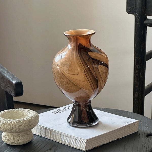 Modern Vases for Flowers, Unique Handmade Glass Bud Vases, Vintage Glass Flower Vases, Flower Vases on Table-LargePaintingArt.com