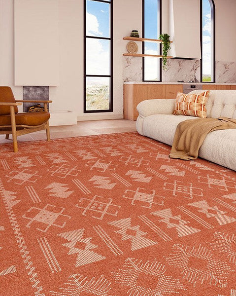 Modern Rugs for Living Room, Mid Century Area Rugs for Bedroom, Large Contemporary Area Rugs for Dining Room-LargePaintingArt.com