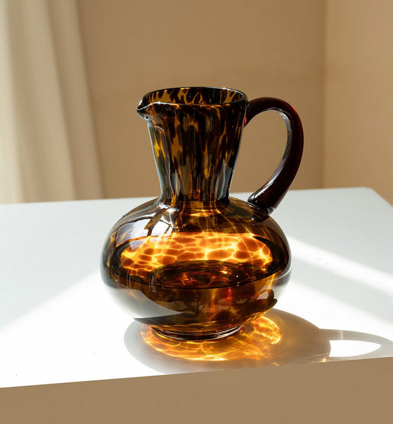 Mid Century Glass Vases, Centerpiece Contemporary Vases on Table, Handmade Modern Vases for Bedroom, Decorative Glass Vase, Modern Glass Vase for Flowers-LargePaintingArt.com