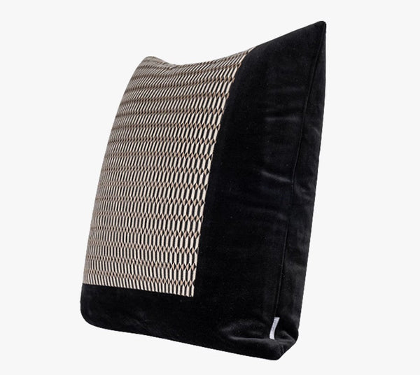 Abstract Contemporary Throw Pillow for Living Room, Black Decorative Throw Pillows for Couch, Large Modern Sofa Throw Pillows-LargePaintingArt.com