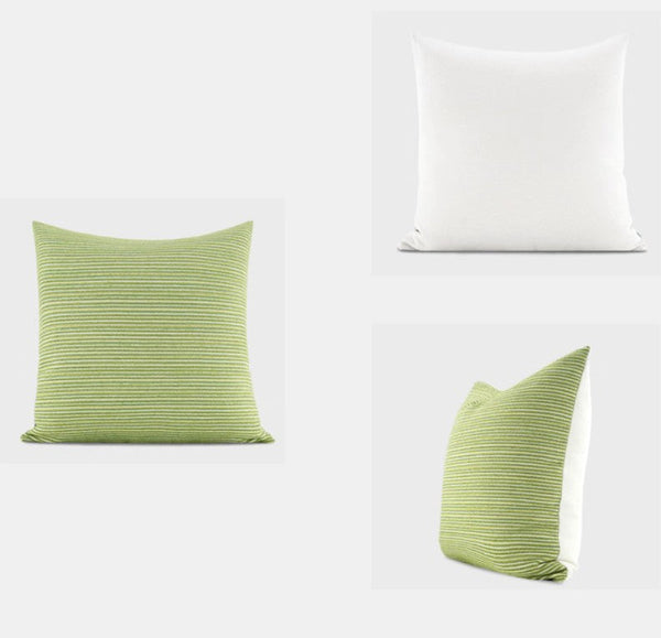 Large Decorative Throw Pillows for Couch, Green Modern Sofa Pillows, Large Decorative Throw Pillows, Modern Sofa Pillows for Chair-LargePaintingArt.com