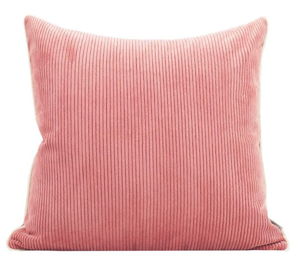 Simple Throw Pillow for Interior Design, Lovely Pink Decorative Throw Pillows, Modern Sofa Pillows, Contemporary Square Modern Throw Pillows for Couch-LargePaintingArt.com
