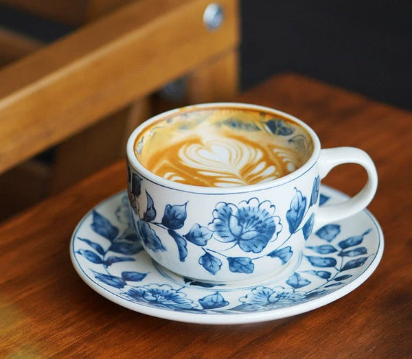 Classic British Tea Cups, Traditional Tea Cup Set, Porcelain Tea Cups, Floral Tea Cup Set, Elegant Tea Cup With Saucer, Ceramic Tea Cup with Saucer, Tea Cup Set, Vintage Tea Cup Set, Modern Ceramic Cups-LargePaintingArt.com