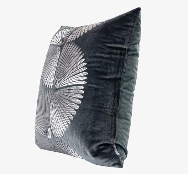 Abstract Feather Pattern Throw Pillows for Couch, Simple Modern Sofa Throw Pillows, Contemporary Throw Pillow for Living Room, Modern Square Pillows-LargePaintingArt.com