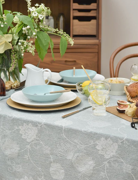 Large Rectangle Tablecloth for Dining Room Table, Country Farmhouse Tablecloth, Square Tablecloth for Round Table, Rustic Table Covers for Kitchen-LargePaintingArt.com