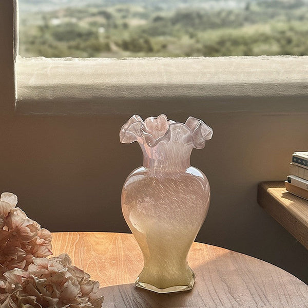 Bouquet Flower Vase, Vintage Glass Flower Vases, Creative Modern Vases for Living Room, Glass Bud Vases, Handmade Flower Vases on Table-LargePaintingArt.com