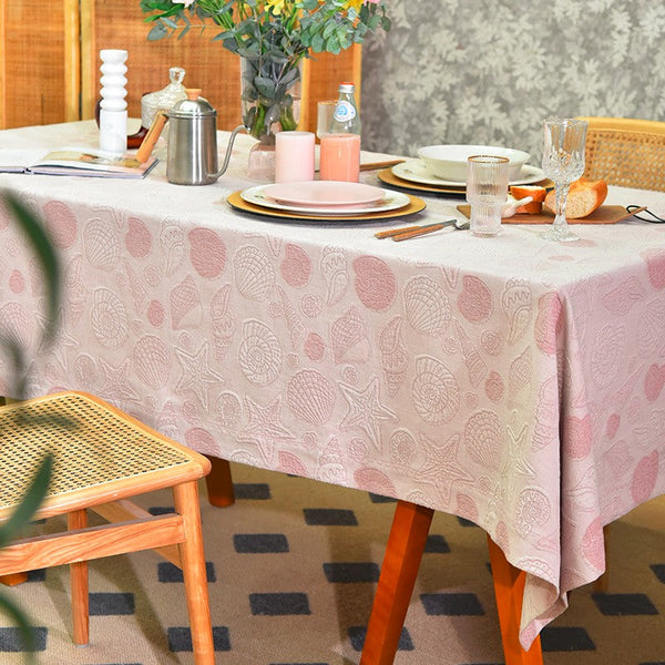 Square Tablecloth for Round Table, Cotton Rectangular Table Covers for Kitchen, Modern Dining Room Table Cloths, Farmhouse Table Cloth, Wedding Tablecloth-LargePaintingArt.com