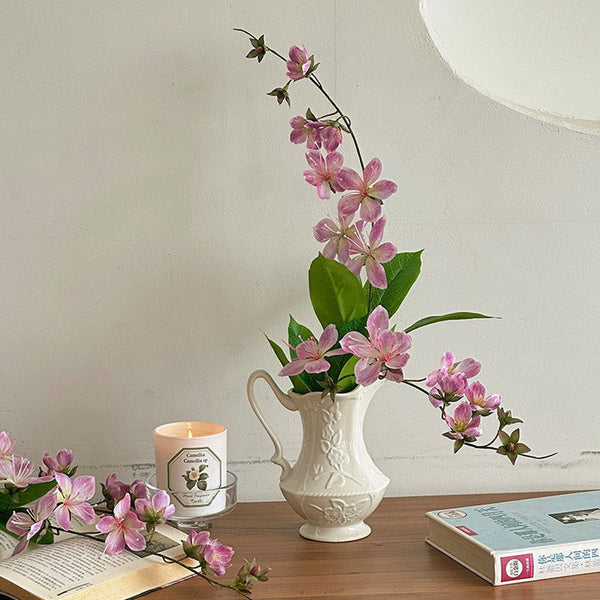 Small Flower Vases on Table, Rustic Porcelain Flower Vases, Ceramic Bud Vases, Handmade Water Holding Flower Vases-LargePaintingArt.com