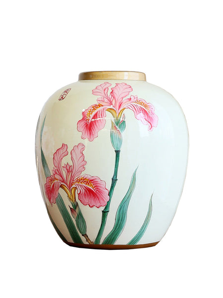 Centerpiece Ceramic Bouquet Vases, Handmade Modern Flower Vase, Large Flower Vases on Dining Table, Porcelain Flower Vases-LargePaintingArt.com