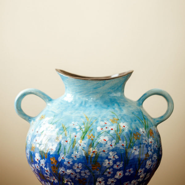 Centerpiece on Dining Table, Handmade Water Holding Flower Vases, Large Flower Vases on Table, Modern Pottery Flower Vases, Pottery Bud Vases-LargePaintingArt.com