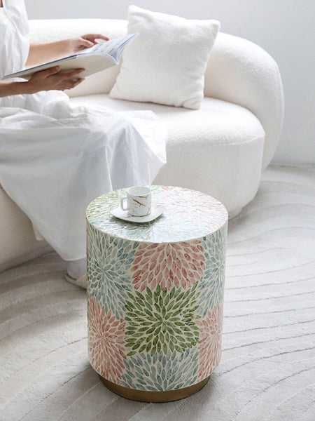 Unique Small End Table, Contemporary Small Sofa Side Table, Portable Casual Side Table, Creative Coffee Table, Shell Small Side Table-LargePaintingArt.com