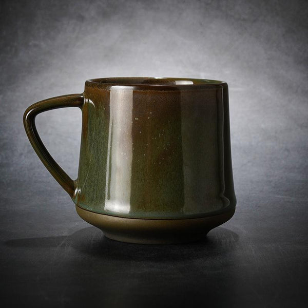 Large Pottery Coffee Cup, 8 oz Ceramic Coffee Mug, Latte Coffee Cup, Large Tea Cup, Handmade Coffee Cup-LargePaintingArt.com