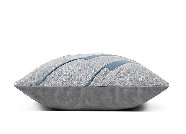 Grey Blue Decorative Pillows, Grey Throw Pillow for Couch, Simple Modern Sofa Pillows, Modern Throw Pillows for Couch-LargePaintingArt.com