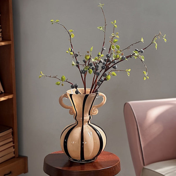 Creative Modern Vases for Living Room, Flower Vases on Table, Modern Glass Flower Vases, Glass Flower Vases, Handmade Glass Bud Vases-LargePaintingArt.com