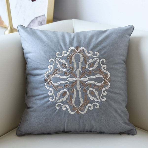 Decorative Flower Pattern Throw Pillows for Couch, Modern Throw Pillows, Contemporary Decorative Pillows, Modern Sofa Pillows-LargePaintingArt.com
