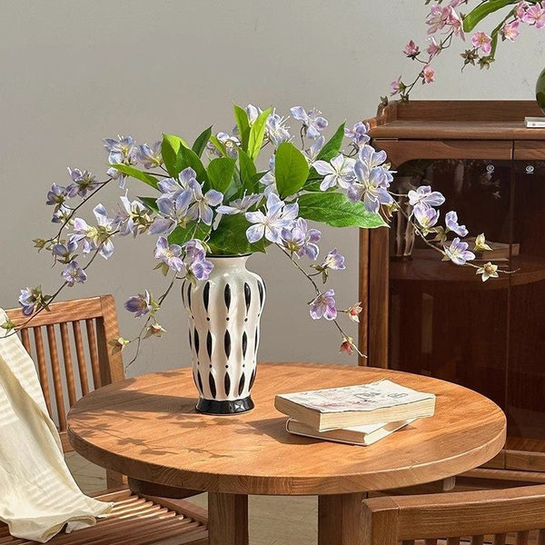 Modern Flower Vases on Table, Porcelain Flower Vases, Water Holding Flower Vases, Handmade Bouquet Ceramic Vases-LargePaintingArt.com