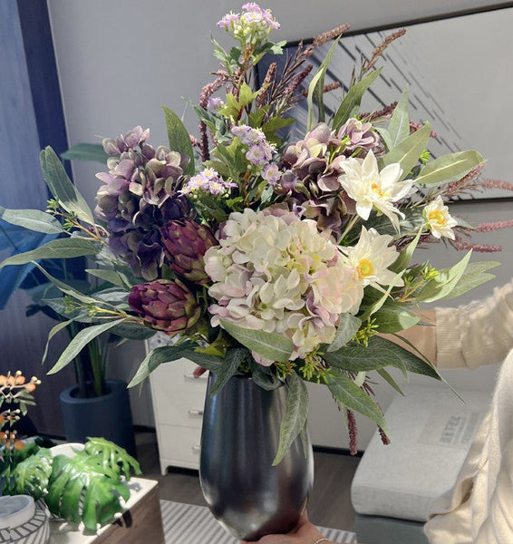 Amazing Flower Arrangement Ideas for Interior Design, Large Bunch of Flowers Arrangement, Faux Silk Floral Table Centerpiece, Modern Artificial Floral for Living Room-LargePaintingArt.com