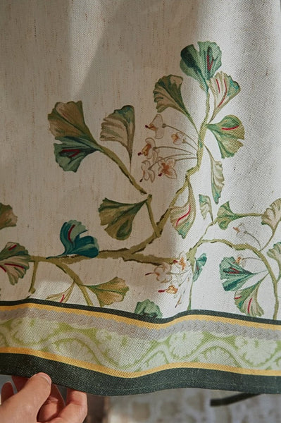 Extra Large Modern Rectangular Tablecloth for Dining Room Table, Ginkgo Leaves Table Covers, Square Tablecloth for Kitchen, Large Tablecloth for Round Table-LargePaintingArt.com