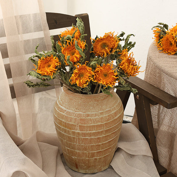 Natural Decorations, A Bunch of Sunflowers, Flower Arrangement, Handmade Artificial Flowers for Home Decor, Natural Dried Sunflower Stems-LargePaintingArt.com
