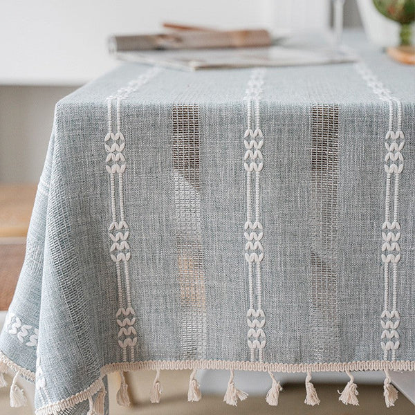 Rustic Table Covers for Kitchen, Linen Square Tablecloth for Sale, Country Farmhouse Tablecloth, Large Rectangle Tablecloth for Dining Room Table-LargePaintingArt.com