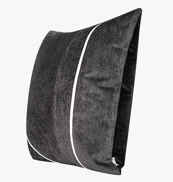 Contemporary Throw Pillow for Living Room, Modern Square Pillows, Abstract Black Throw Pillows for Couch, Simple Modern Sofa Throw Pillows-LargePaintingArt.com