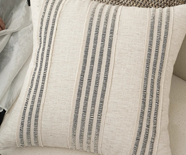 Contemporary Modern Sofa Pillows for Bedroom, Simple Decorative Throw Pillows, Large Throw Pillow for Interior Design, Large Square Modern Throw Pillows for Couch-LargePaintingArt.com