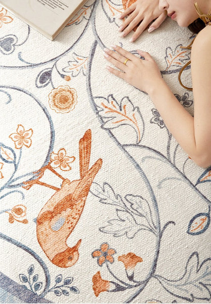 Dining Room Contemporary Round Rugs, Bedroom Modern Round Rugs, Modern Rug Ideas for Living Room, Circular Modern Rugs under Chairs-LargePaintingArt.com