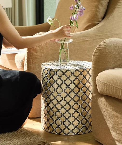 Modern Side Table, Small End Table, Portable Casual Side Table, Shell Small Sofa Side Table, Contemporary Bedside Table, Bedside Small Side Table, Creative Coffee Table, Contemporary Side Table-LargePaintingArt.com