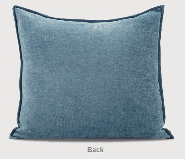 Large Modern Square Throw Pillows for Couch, Blue Modern Sofa Pillow, Blue Decorative Pillow, Simple Throw Pillow for Interior Design-LargePaintingArt.com