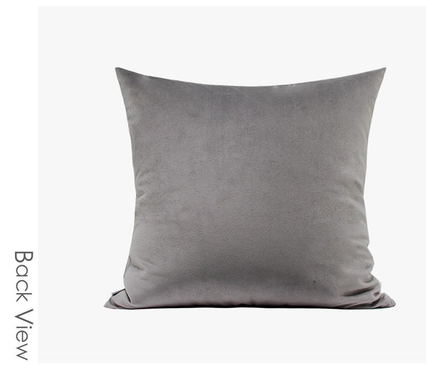 Modern Sofa Throw Pillows, Light Grey Abstract Contemporary Throw Pillow for Living Room, Large Decorative Throw Pillows for Couch-LargePaintingArt.com