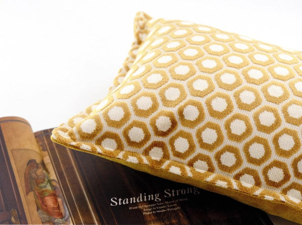 Modern Pillows for Couch, Decorative Pillow Covers, Large Modern Sofa Cushion, Yellow Decorative Throw Pillows for Living Room-LargePaintingArt.com