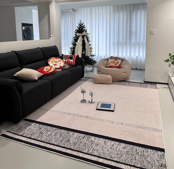 Large Abstract Rugs for Living Room, Geometric Contemporary Modern Rugs Next to Bed, Extra Large Modern Area Rugs-LargePaintingArt.com