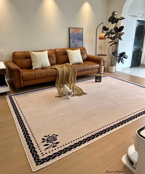 Abstract Modern Rugs for Bedroom, Simple Large Modern Rugs for Living Room, Contemporary Geometric Modern Rugs,Modern Rugs for Dining Room-LargePaintingArt.com