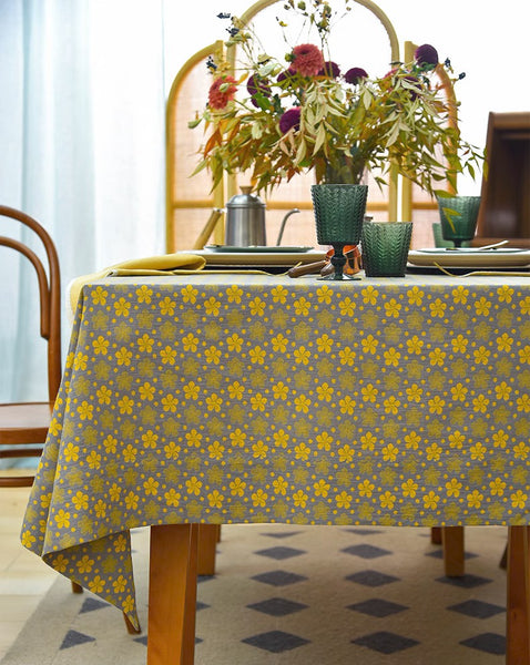 Rustic Table Covers for Kitchen, Large Rectangle Tablecloth for Dining Room Table, Country Farmhouse Tablecloth, Square Tablecloth for Round Table-LargePaintingArt.com
