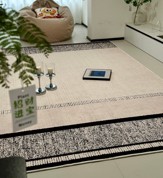 Large Abstract Rugs for Living Room, Geometric Contemporary Modern Rugs Next to Bed, Extra Large Modern Area Rugs-LargePaintingArt.com