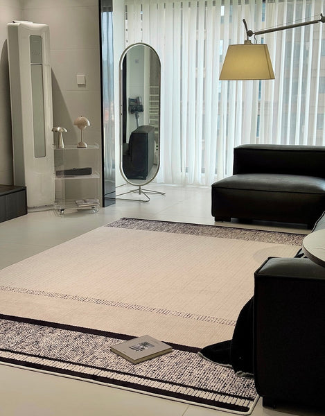 Large Abstract Rugs for Living Room, Geometric Contemporary Modern Rugs Next to Bed, Extra Large Modern Area Rugs-LargePaintingArt.com