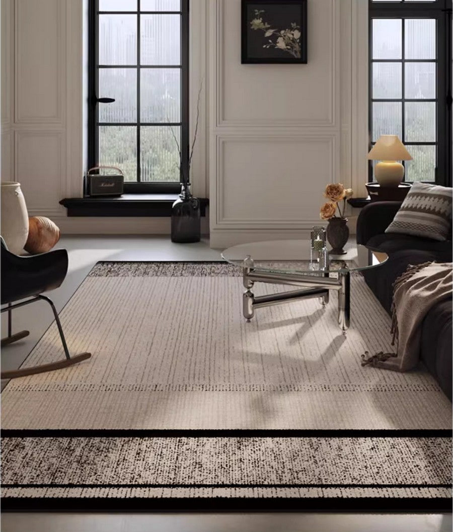 Large Abstract Rugs for Living Room, Geometric Contemporary Modern Rugs Next to Bed, Extra Large Modern Area Rugs-LargePaintingArt.com