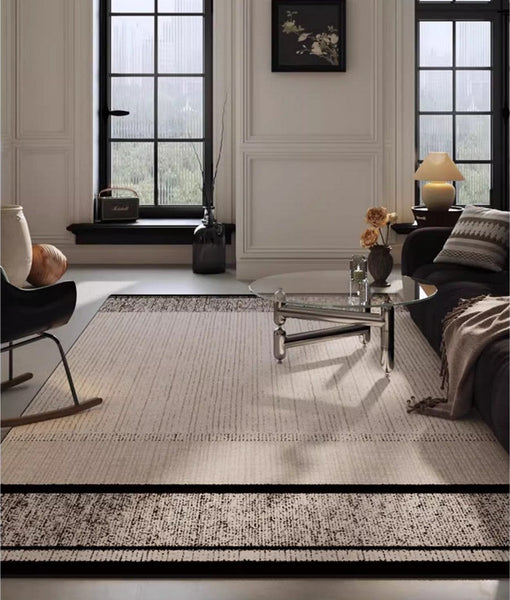Large Abstract Rugs for Living Room, Geometric Contemporary Modern Rugs Next to Bed, Extra Large Modern Area Rugs-LargePaintingArt.com